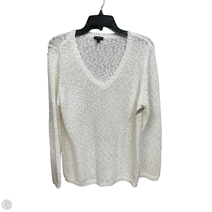 Top Long Sleeve By Talbots In Cream, Size: Lp