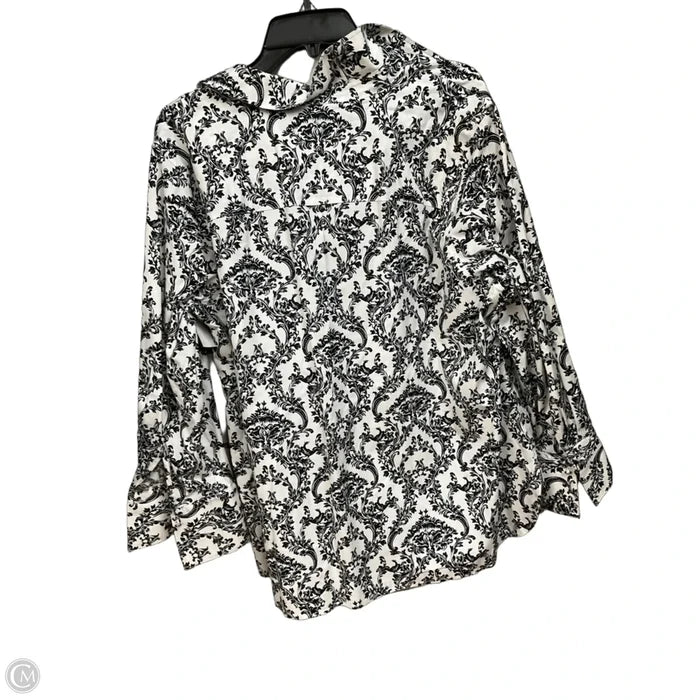 Top Long Sleeve By Talbots In Floral Print, Size: 2x