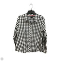 Top Long Sleeve By Talbots In Plaid Pattern, Size: M