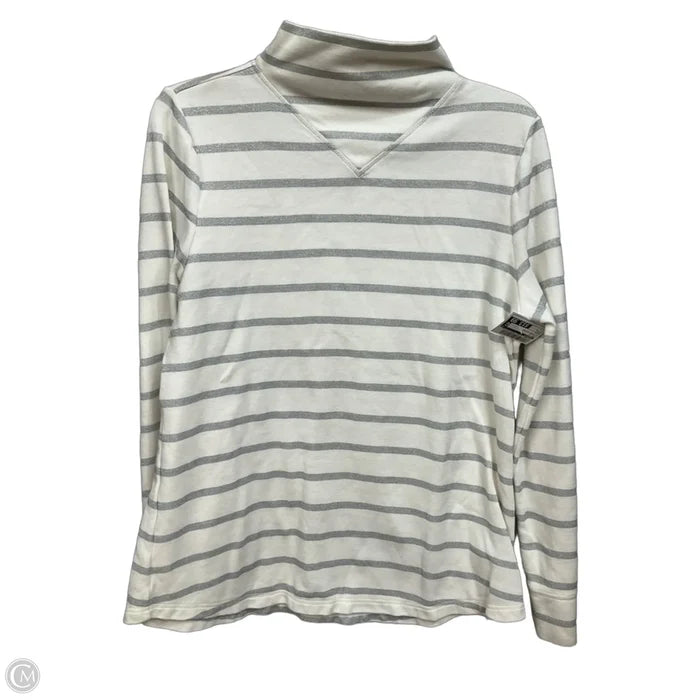 Top Long Sleeve By Talbots In Striped Pattern, Size: L