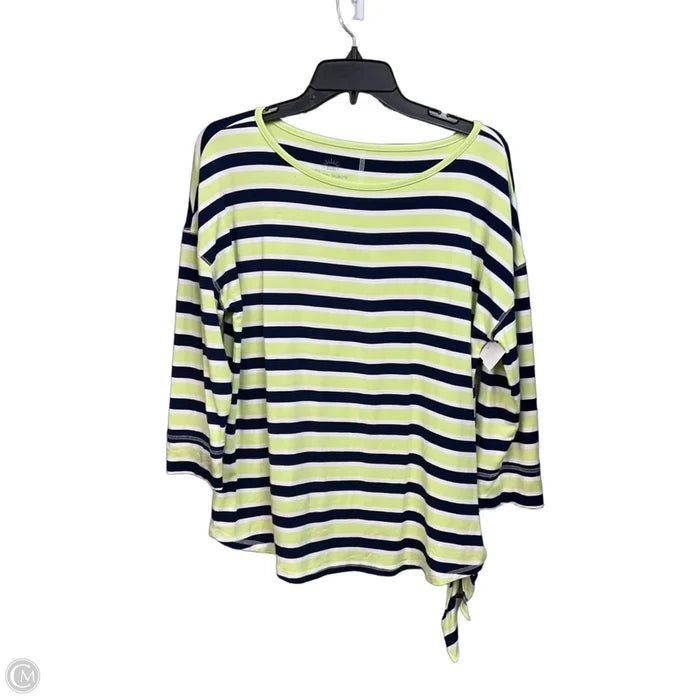 Top Long Sleeve By Talbots In Striped Pattern, Size: Lp