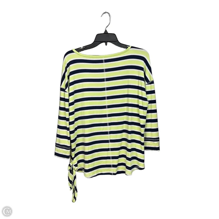 Top Long Sleeve By Talbots In Striped Pattern, Size: Lp