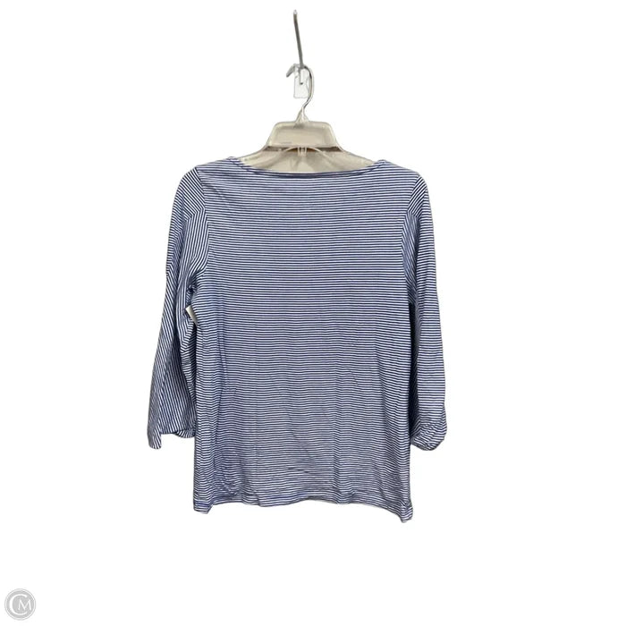 Top Long Sleeve By Talbots In Striped Pattern, Size: Mp