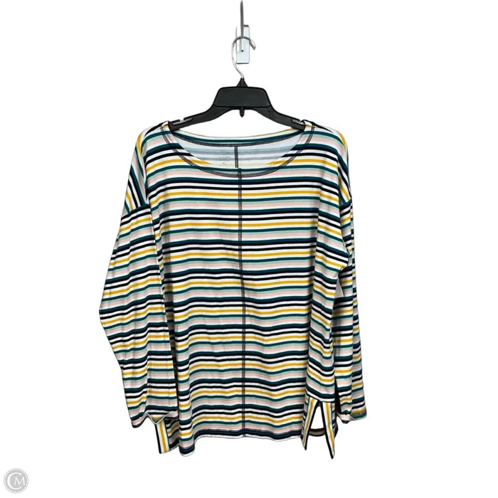 Top Long Sleeve By Talbots In Striped Pattern, Size: Xl