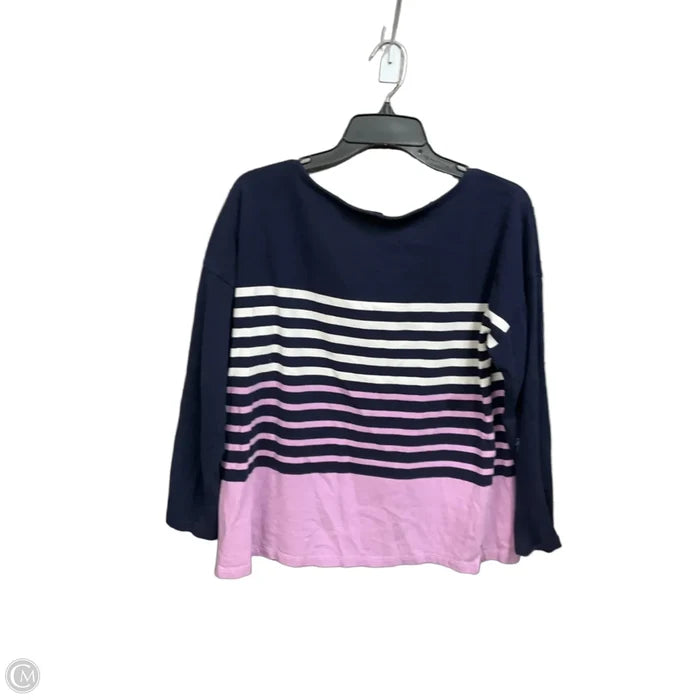 Top Long Sleeve By Talbots In Striped Pattern, Size: Xlp