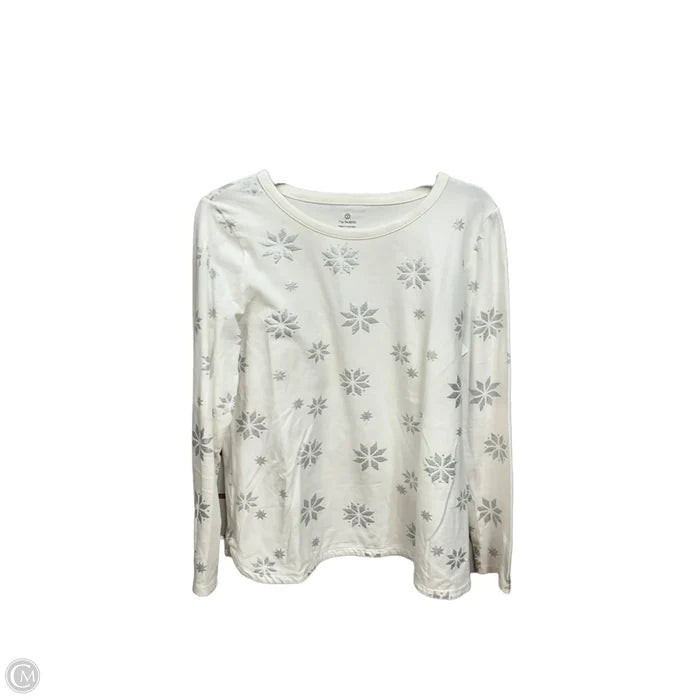 Top Long Sleeve By Talbots In White, Size: Lp