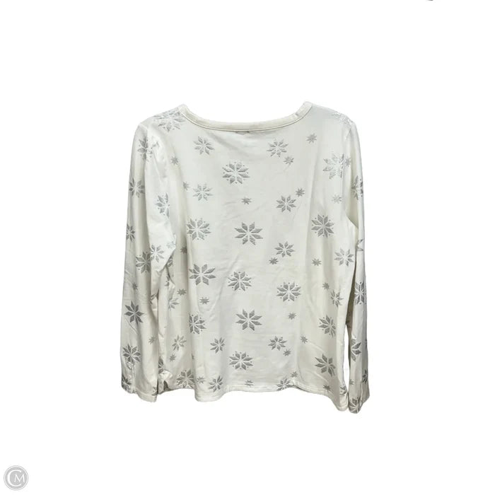 Top Long Sleeve By Talbots In White, Size: Lp