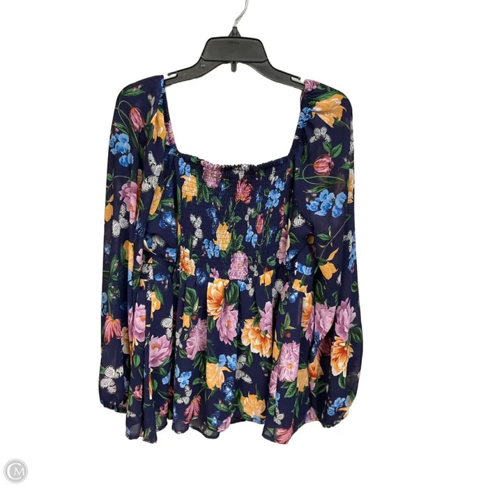 Top Long Sleeve By Torrid In Floral Print, Size: 2x