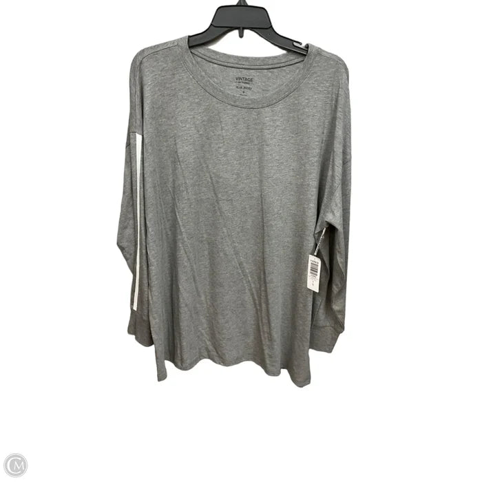 Top Long Sleeve By Torrid In Grey, Size: L