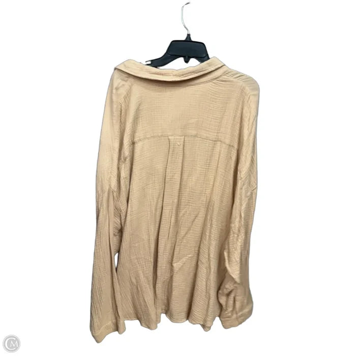 Top Long Sleeve By Torrid In Tan, Size: 4x