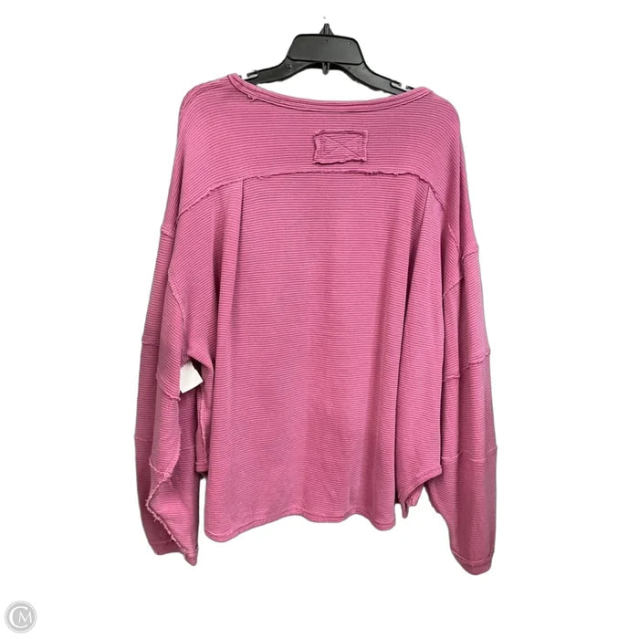 Top Long Sleeve By We The Free In Pink, Size: M