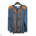 Top Long Sleeve By Zenergy By Chicos In Blue & Orange, Size: Xl