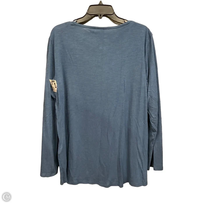 Top Long Sleeve By Zenergy By Chicos In Blue & Orange, Size: Xl