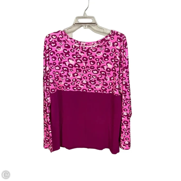 Top Long Sleeve Designer By Lilly Pulitzer In Animal Print, Size: L