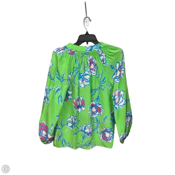 Top LS Designer By Lilly Pulitzer In Floral Print, Size: S