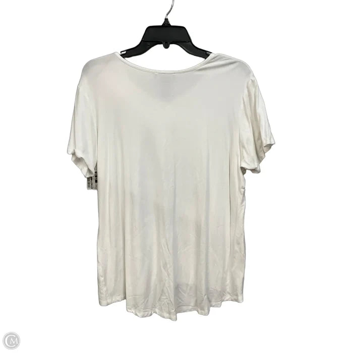 Top Short Sleeve Basic By Ashley Stewart In White, Size: 2x