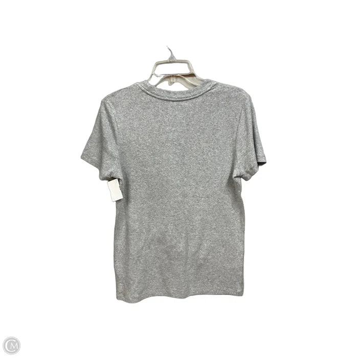Top Short Sleeve Basic By Banana Republic In Grey, Size: L