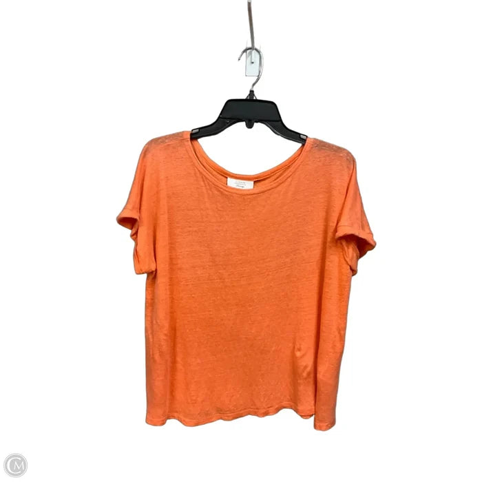Top Short Sleeve Basic By Charter Club In Orange, Size: M