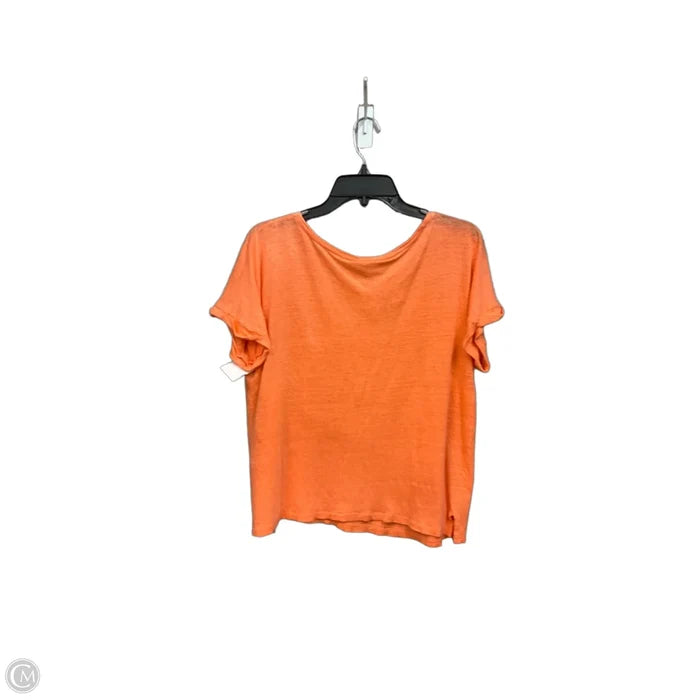 Top Short Sleeve Basic By Charter Club In Orange, Size: M