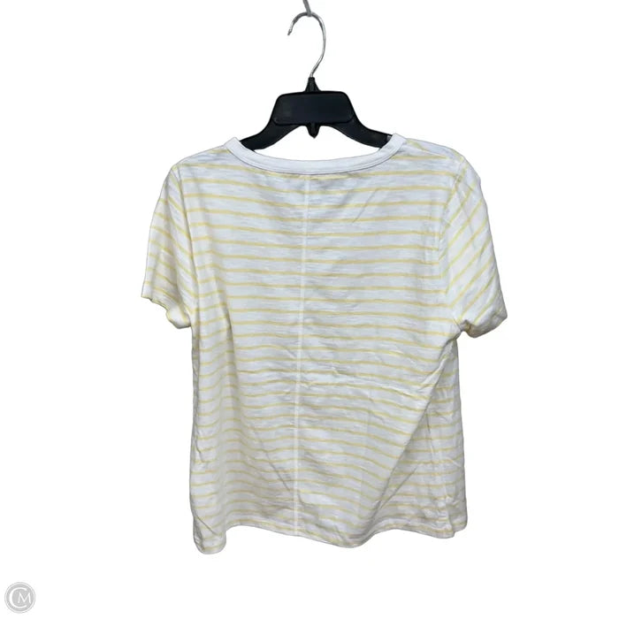Top Short Sleeve Basic By J. Crew In Striped Pattern, Size: Xl