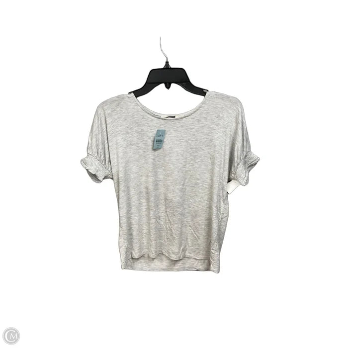 Top Short Sleeve Basic By Loft In Grey, Size: Xxsp
