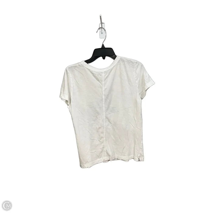Top Short Sleeve Basic By Loft In White, Size: S