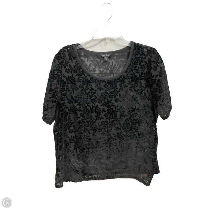 Top Short Sleeve Basic By Lucky Brand In Black, Size: Xl