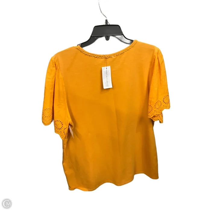 Top Short Sleeve Basic By Notations In Orange, Size: 2x