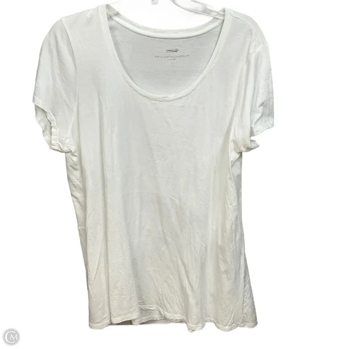 Top Short Sleeve Basic By Pure Jill In White, Size: L