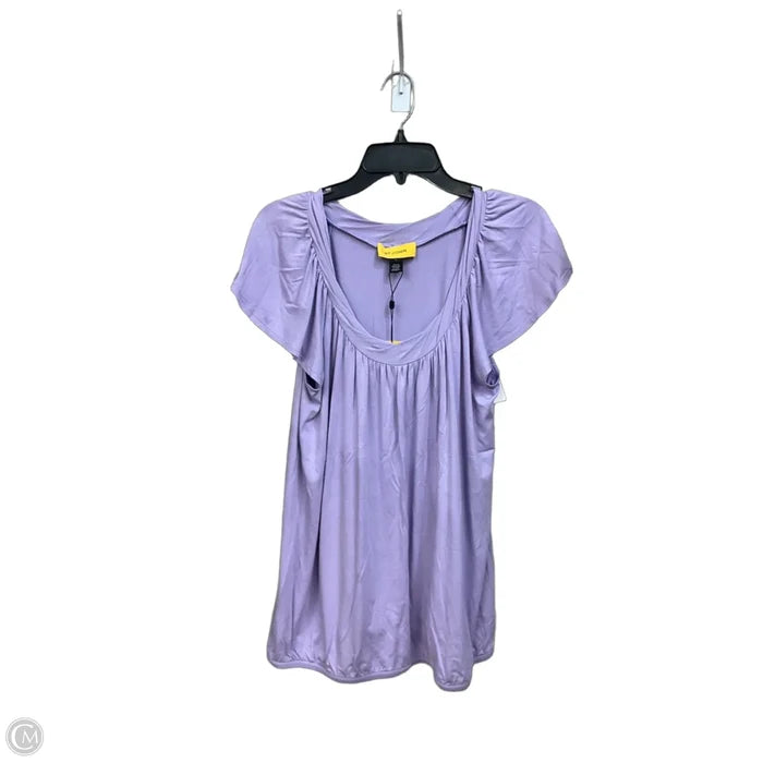 Top Short Sleeve Basic By St. John In Purple, Size: L