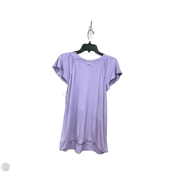 Top Short Sleeve Basic By St. John In Purple, Size: L