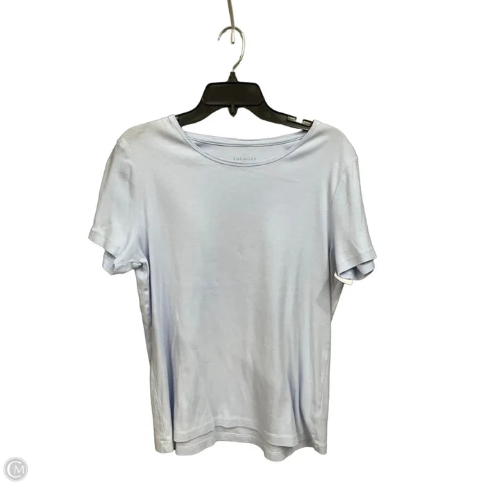 Top Short Sleeve Basic By Talbots In Blue, Size: L