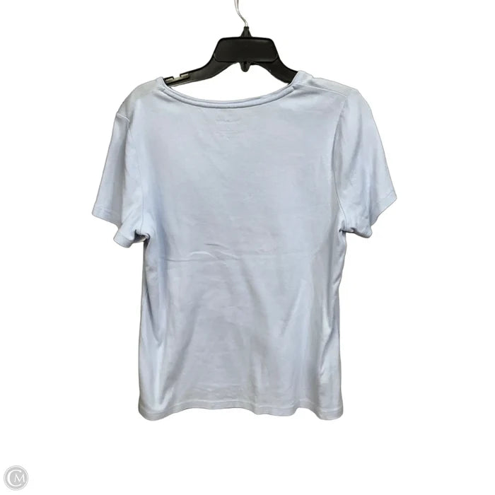 Top Short Sleeve Basic By Talbots In Blue, Size: L