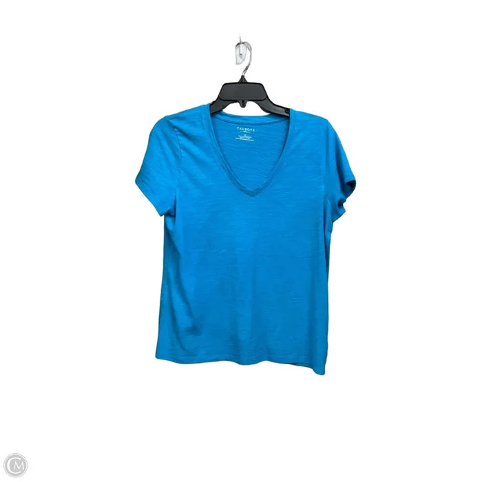 Top Short Sleeve Basic By Talbots In Teal, Size: Lp