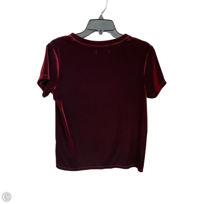 Top Short Sleeve By Abercrombie And Fitch In Maroon, Size: Xs