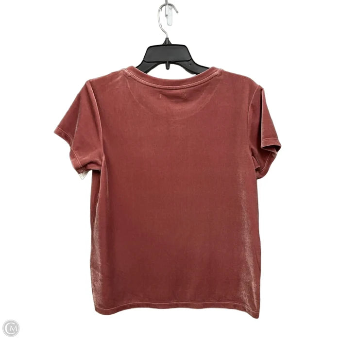 Top Short Sleeve By Abercrombie And Fitch In Rose Gold, Size: Xs