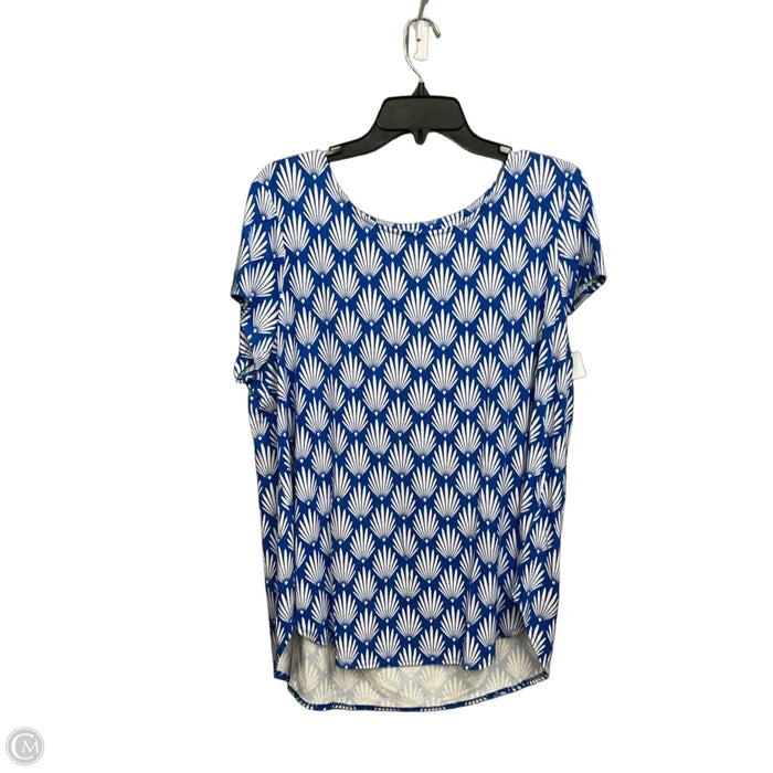 Top Short Sleeve By Alfani In Blue, Size: Xl
