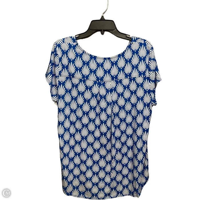 Top Short Sleeve By Alfani In Blue, Size: Xl