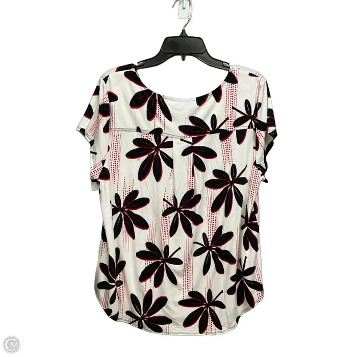 Top Short Sleeve By Alfani In Floral Print, Size: Xl