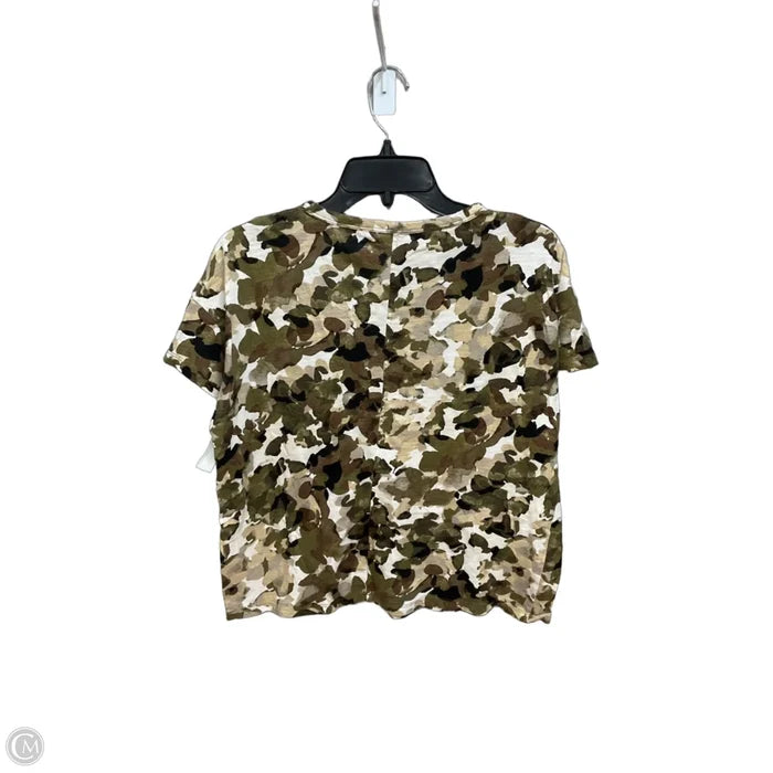 Top Short Sleeve By Banana Republic In Camouflage Print, Size: S