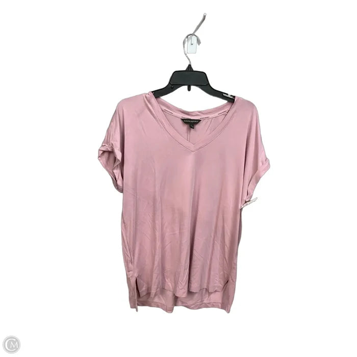 Top Short Sleeve By Banana Republic In Purple, Size: L