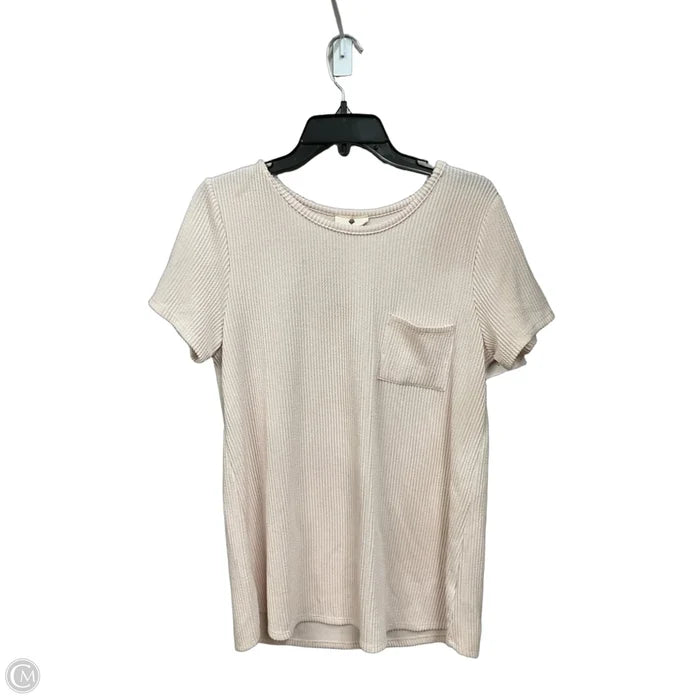 Top Short Sleeve By Betseys Boutique Shop In Pink, Size: L