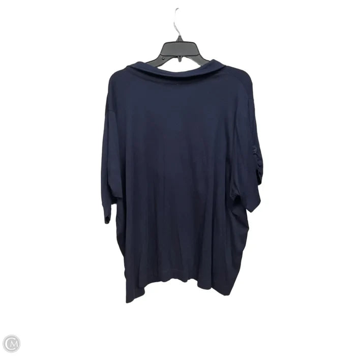 Top Short Sleeve By Calvin Klein In Navy, Size: 3x