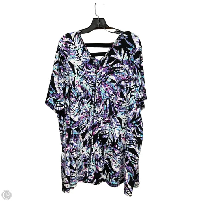 Top Short Sleeve By Catherines In Floral Print, Size: 3x