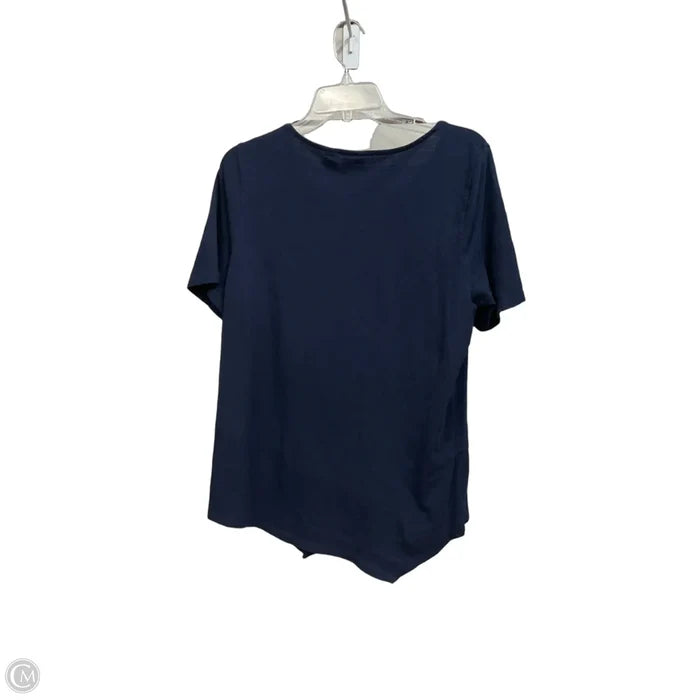 Top Short Sleeve By Chicos In Navy, Size: M
