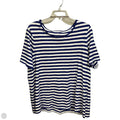 Top Short Sleeve By Chicos In Striped Pattern, Size: Xl