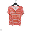 Top Short Sleeve By Croft And Barrow In Orange, Size: L