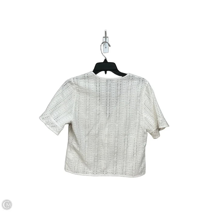 Top Short Sleeve By Evereve In White, Size: M