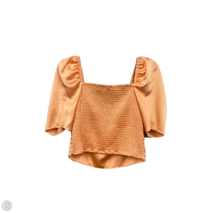 Top Short Sleeve By Express In Peach, Size: M