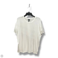 Top Short Sleeve By Express In White, Size: L